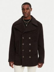 Dolce&Gabbana Płaszcz wełniany G038XT HUMR6 S8231 Brązowy Regular Fit. Brązowe płaszcze męskie Dolce&Gabbana, m, bez wzorów, z wełny. Za 10,549.00 zł.