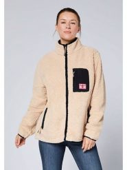 Chiemsee Kurtka polarowa w kolorze beżowo-czarnym rozmiar: XS. Brązowe kurtki damskie Chiemsee, xs, bez wzorów, z polaru, bez kaptura. Za 183.15 zł.