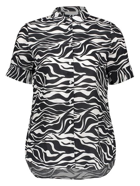 Eterna Koszula - Regular fit - w kolorze biało-czarnym rozmiar: 36. Białe koszule damskie Eterna, bez wzorów, z bawełny, bez kołnierzyka, bez ramiączek. Za 83.03 zł.