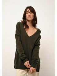 Just Cashmere Kaszmirowy sweter "Opal" w kolorze khaki rozmiar: XXL. Brązowe swetry klasyczne damskie Just Cashmere, xxl, z kaszmiru, bez kołnierzyka. Za 310.38 zł.