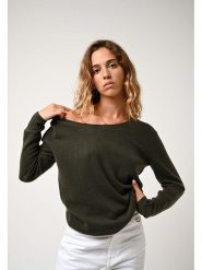 AUTHENTIC CASHMERE Kaszmirowy sweter "Lanfon" w kolorze khaki rozmiar: XXL. Brązowe swetry klasyczne damskie AUTHENTIC CASHMERE, xxl, z kaszmiru, bez kołnierzyka. Za 263.51 zł.