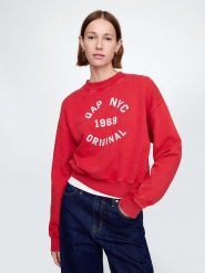 GAP Bluza w kolorze czerwonym rozmiar: M. Czerwone bluzy bez kaptura damskie GAP, m, z bawełny. Za 136.13 zł.