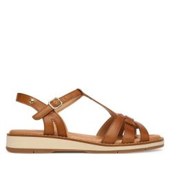 Sandały Pikolinos. Brązowe sandały damskie Pikolinos, bez wzorów, bez obcasa, na płaskiej podeszwie. Za 559.99 zł.