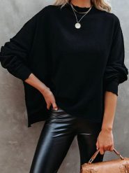 Milan Kiss Sweter w kolorze czarnym rozmiar: S. Czarne swetry klasyczne damskie Milan Kiss, s, bez kołnierzyka. Za 118.56 zł.