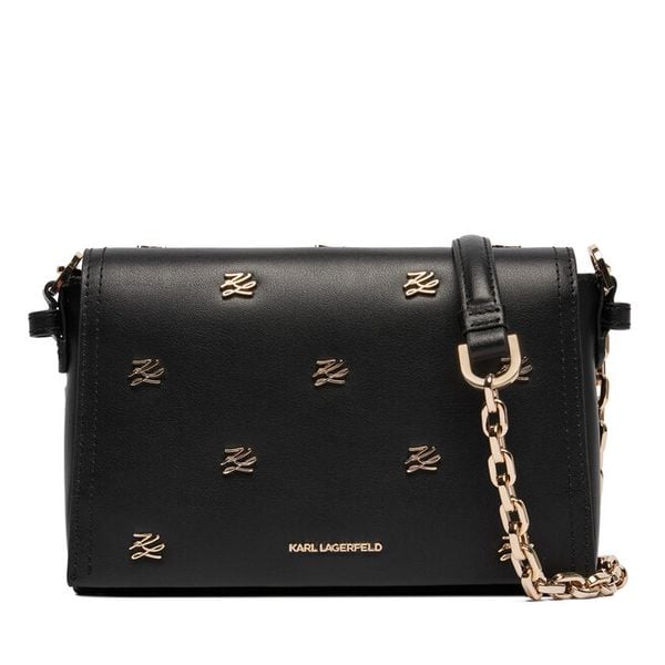 Torebka KARL LAGERFELD. Czarne listonoszki damskie Karl Lagerfeld, bez wzorów, bez dodatków. Za 839.99 zł.