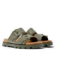 Camper Klapki "Brutus" w kolorze khaki rozmiar: 39. Brązowe klapki damskie Camper, bez wzorów, bez obcasa. Za 258.94 zł.