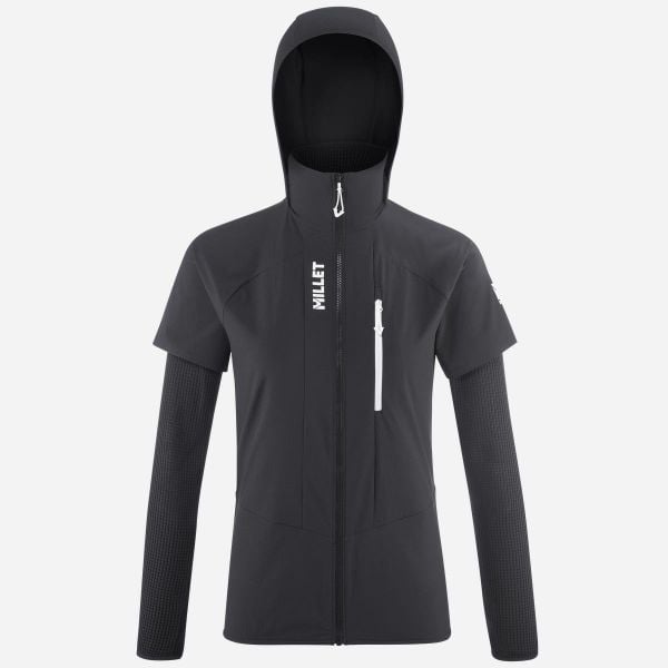 Kurtka Softshell RUTOR XCS AIR dla kobiet. Czarne kurtki damskie Millet, m, bez wzorów, z materiału, bez kaptura. Za 757.25 zł.