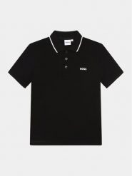 Boss Polo J25P26 M Czarny Regular Fit. Czarne t-shirty chłopięce Boss, bez wzorów, z bawełny, bez ramiączek. Za 206.99 zł.
