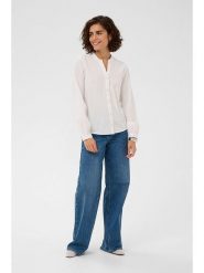 Kaffe Bluzka w kolorze białym rozmiar: 42. Białe bluzki damskie Kaffe, bez wzorów, z bawełny, bez kołnierzyka, bez ramiączek. Za 104.99 zł.