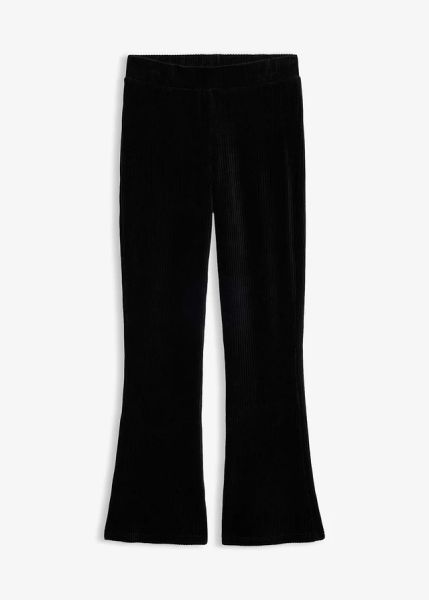 Legginsy z rozszerzanymi nogawkami z imitacji sztruksu. Niebieskie legginsy damskie bonprix, bez wzorów, ze sztruksu. Za 107.99 zł.