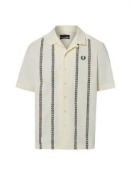 Fred Perry koszula z krótkim rękawem Mężczyźni Regular Fit Bawełna (100%) beżowy, XL. Brązowe koszule męskie Fred Perry, m, bez wzorów, z bawełny, bez kołnierzyka, bez ramiączek. Za 799.95 zł.