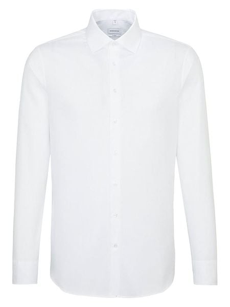 Seidensticker Koszula - Slim fit - w kolorze białym rozmiar: 40. Białe koszule męskie Seidensticker, bez wzorów, z bawełny, bez kołnierzyka, bez ramiączek. Za 150.02 zł.