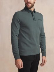 Koszulka polo z długim rękawem TBS Cavezpol. Zielone koszulki męskie z długim rękawem Tbs, l, z bawełny. Za 248.00 zł.