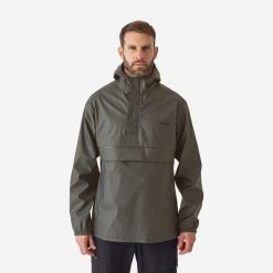 Bluza wędkarska Caperlan FP 500 wodoodporna. Brązowe bluzy z kapturem męskie CAPERLAN, l, z materiału. Za 149.99 zł.