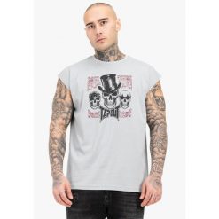 T-shirt regularny Tapout Skull Tank. Czarne t-shirty męskie TAPOUT, bez wzorów, bez kołnierzyka. Za 137.50 zł.