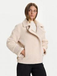 Rinascimento Kożuch CFC0122207003 Écru Regular Fit. Futra damskie RINASCIMENTO, xs. Za 649.99 zł.