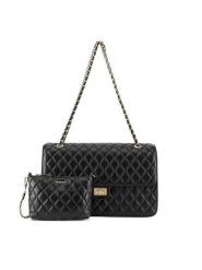 Badura Torebka TYL00488 Czarny. Czarne torebki klasyczne damskie Badura, bez wzorów, ze skóry, bez dodatków. Za 299.99 zł.