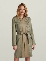 G-Star Sukienka w kolorze khaki rozmiar: XS. Brązowe sukienki damskie G-Star, na co dzień, xs, bez wzorów, z lyocellu, retro, bez kołnierzyka, bez ramiączek, midi, proste. Za 228.92 zł.