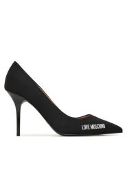 LOVE MOSCHINO Szpilki JA10299G0OIM0000 Czarny. Czarne szpilki Love Moschino, bez wzorów, z materiału, bez obcasa. Za 909.99 zł.