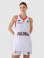 4F Koszulka meczowa replika domowa z sezonu 2024/25 damska 4F x Polonia Warszawa - multikolor L. Bluzki sportowe damskie 4f, l, bez wzorów, z dzianiny, bez ramiączek. Za 199.99 zł.