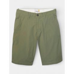 Szorty Męskie Timberland Straight. Zielone szorty męskie Timberland, bez kołnierzyka. Za 351.45 zł.