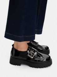 MEXX Półbuty EO-WS6035-29 Czarny. Czarne półbuty damskie Mexx, bez wzorów, ze skóry, bez obcasa, na płaskiej podeszwie. Za 359.99 zł.