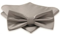 Męska Mucha z Poszetką Alties - Kawa z Mlekiem. Krawaty i muchy męskie Alties, bez wzorów, eleganckie. Za 54.00 zł.