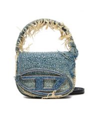 Diesel Torebka 1DR XS-Iconic X08709P6803 Niebieski. Niebieskie torebki klasyczne damskie Diesel, bez wzorów, z materiału, bez dodatków. Za 1,819.00 zł.