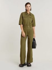 G-Star Kombinezon w kolorze khaki rozmiar: S. Brązowe kombinezony damskie G-Star, s, bez wzorów, z bawełny, retro, bez kołnierzyka, bez ramiączek. Za 228.38 zł.