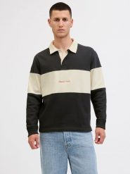Jack & Jones Bluza w kolorze czarno-kremowym rozmiar: XXL. Czarne bluzy bez kaptura męskie Jack & Jones, xxl. Za 149.66 zł.