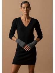 Perfect Cashmere Kaszmirowa sukienka "Joy" w kolorze czarnym rozmiar: L. Czarne sukienki damskie Perfect Cashmere, l, bez wzorów, z kaszmiru, bez kołnierzyka, bez ramiączek, maxi. Za 438.21 zł.