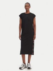 EA7 Emporio Armani Sukienka codzienna 7W001033 AF10373 UC001 Czarny Regular Fit. Czarne sukienki damskie EA7 Emporio Armani, na co dzień, xs, bez wzorów, z bawełny, bez kołnierzyka, bez ramiączek, proste. Za 439.99 zł.