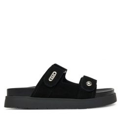 Klapki Liu Jo. Czarne klapki damskie Liu Jo, bez wzorów, bez obcasa. Za 489.99 zł.