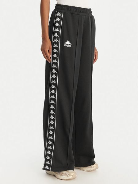 Kappa Spodnie dresowe Banda Malorie 37256WW Czarny Regular Fit. Czarne spodnie dresowe damskie Kappa, xs, bez wzorów, z bawełny. Za 249.99 zł.