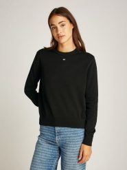 TOMMY JEANS Sweter w kolorze czarnym rozmiar: XXL. Czarne swetry klasyczne damskie Tommy Jeans, xxl, z bawełny, bez kołnierzyka. Za 259.74 zł.