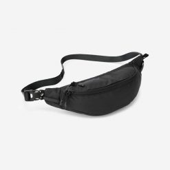 Torebka nerka ripstop 2 kieszenie. Czarne torebki klasyczne damskie FORCLAZ, bez wzorów, z materiału, małe, bez dodatków. Za 39.99 zł.