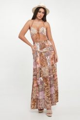 Spódnica maxi z wzorem paisley LIU JO. Spódniczki damskie Liu Jo, l, bez wzorów, maxi. Za 729.00 zł.