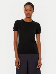 Patrizia Pepe Bluzka 8K0278/K128-K250 Czarny Regular Fit. Czarne bluzki damskie Patrizia Pepe, bez wzorów, z syntetyku, bez ramiączek. Za 389.99 zł.