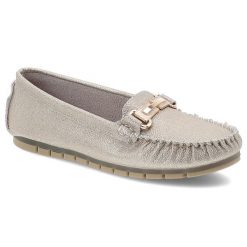 Złote Mokasyny S.Barski Eleganckie Obuwie Damskie Na Płaskiej Podeszwie. Żółte mokasyny damskie S.BARSKI, z materiału. Za 179.00 zł.