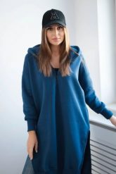 Bluza ocieplana z rozcięciami na bokach jeansowa. Bluzy z kapturem damskie KESI, l, z bawełny. Za 284.37 zł.