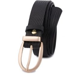 Pasek skórzany BELTIMORE r.105-120 cm D92 czarny. Czarne paski damskie bez wzorów. Za 41.90 zł.