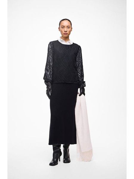 Vila Spódnica "Viril" w kolorze czarnym rozmiar: L. Czarne spódniczki damskie Vila, l, bez wzorów, z podwyższonym stanem, maxi, proste. Za 95.92 zł.