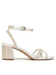 Aldo Sandały Bouclettie 13964895 Biały. Białe sandały damskie Aldo, bez wzorów, ze skóry, bez obcasa, na słupku. Za 279.99 zł.