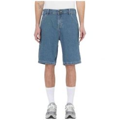 Krótkie spodnie Dickies Garyville Denim klasyczny niebieski. Niebieskie szorty męskie Dickies, bez wzorów, z denimu, klasyczne. W wyprzedaży za 218.80 zł.