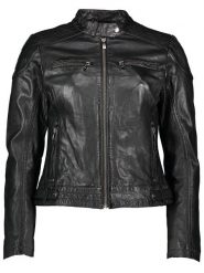 Buffalo Skórzana kurtka w kolorze czarnym rozmiar: 36. Czarne kurtki damskie Buffalo, bez wzorów, z materiału, bez kaptura. Za 391.59 zł.