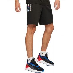 Spodenki Puma Bmw Mms Ess Sweat Shorts Ft, Mężczyźni. Czarne szorty męskie Puma, bez wzorów, z bawełny, sportowe. Za 390.00 zł.