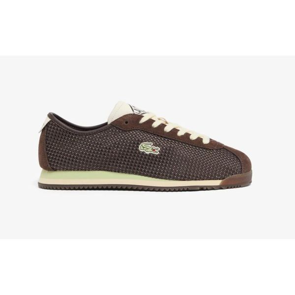 Buty Sportowe Męskie Lacoste Club-Low. Brązowe buty sportowe na co dzień męskie Lacoste, z materiału, bez zapięcia, tenisowe. Za 444.40 zł.