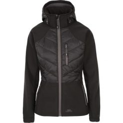 Trespass Elvira - Damski softshell czarny. Czarne kurtki softshell damskie Trespass, bez wzorów, z softshellu, bez kaptura. Za 332.99 zł.