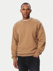 Lacoste Bluza SH8868 Brązowy jasny Regular Fit. Brązowe bluzy bez kaptura męskie Lacoste, m, z bawełny. Za 594.99 zł.