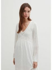 STEFANEL Sukienka w kolorze białym rozmiar: M. Białe sukienki damskie Stefanel, m, bez wzorów, bez kołnierzyka, bez ramiączek, midi. Za 200.13 zł.